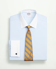 Stretch Supima® Cotton Non-Iron Pinpoint Oxford Contrast Ainsley Collar Dress Shirt