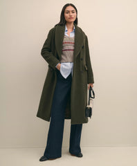 Double-Faced Wool Shawl-Collar Coat