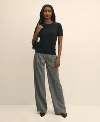 Short-Sleeve Shell Sweater in Cashmere