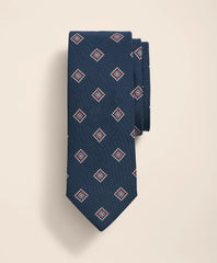 Silk-Cotton Medallion Tie