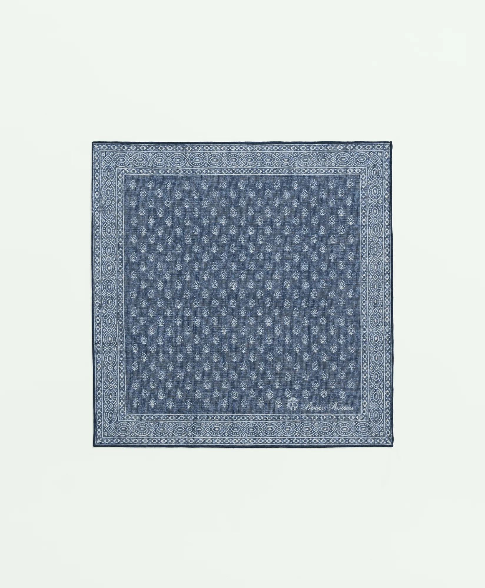 Batik Foulard Cotton-Linen Pocket Square