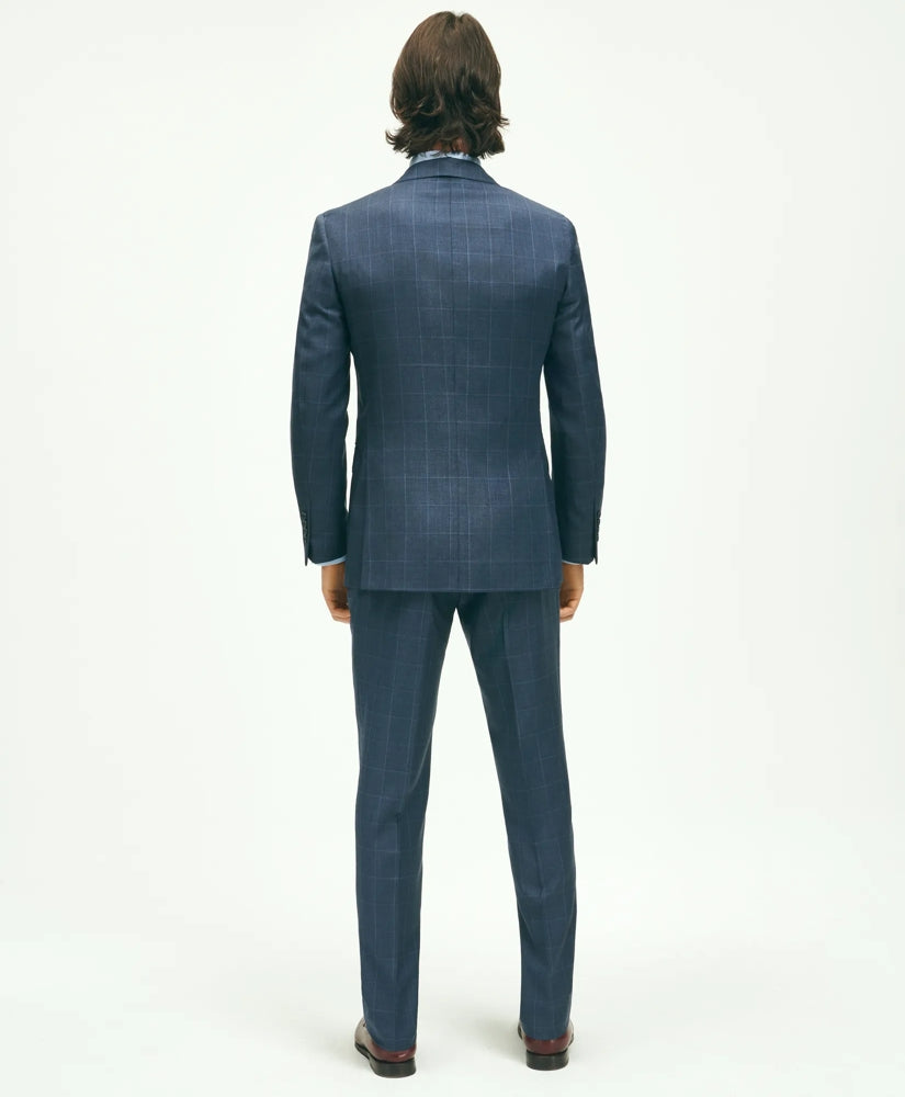Slim Fit Wool Windowpane 1818 Suit